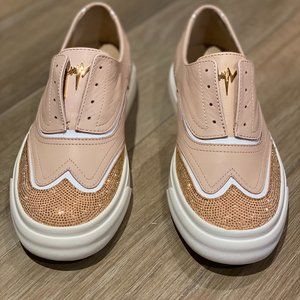 Giuseppe Zanotti   / Size 7 / nude & rose gold slip on sneakers
